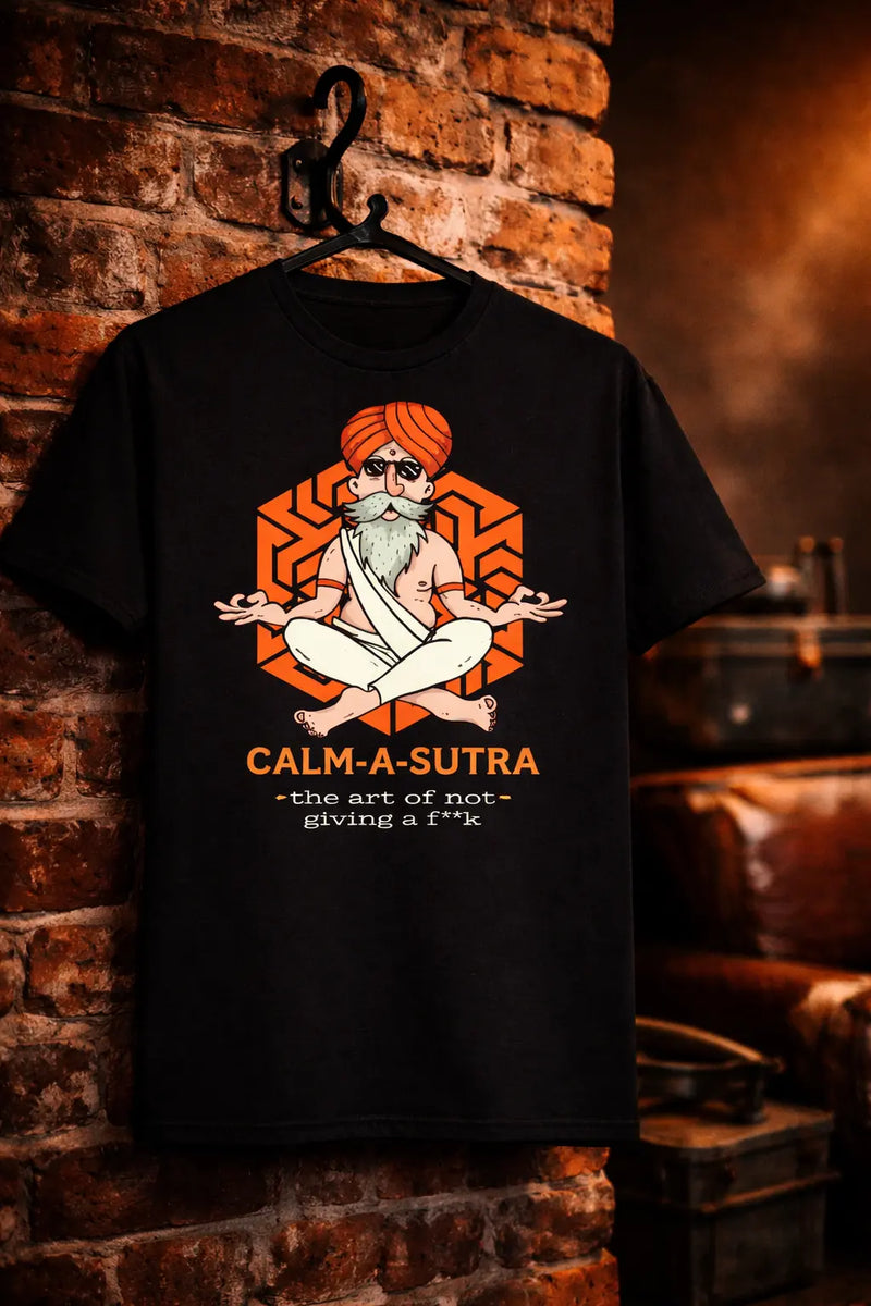 Calm a Sutra Cotton T-Shirt for Men & Women House Of Anit
