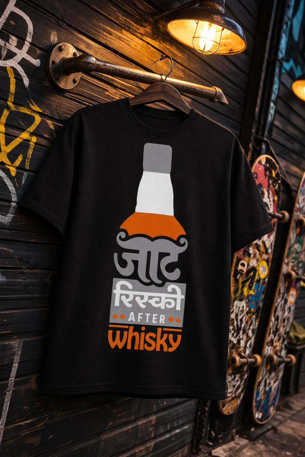 Jaat Risky after Whisky Staple Unisex T-Shirt | Streetwear Gen Z House Of Anit