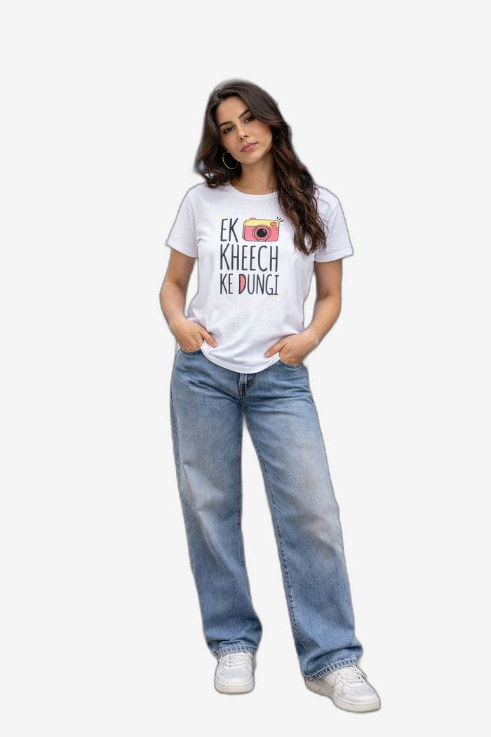 Ek Kheech Ke Dungi Printed Women's T-Shirt | Printed t shirt Design women House Of Anit