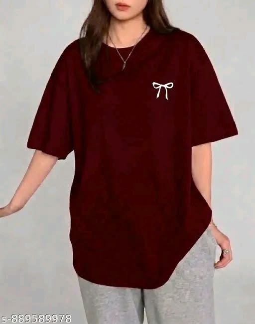 Coquette Bow Oversized T Shirt for Women - Front View | House Of Anit