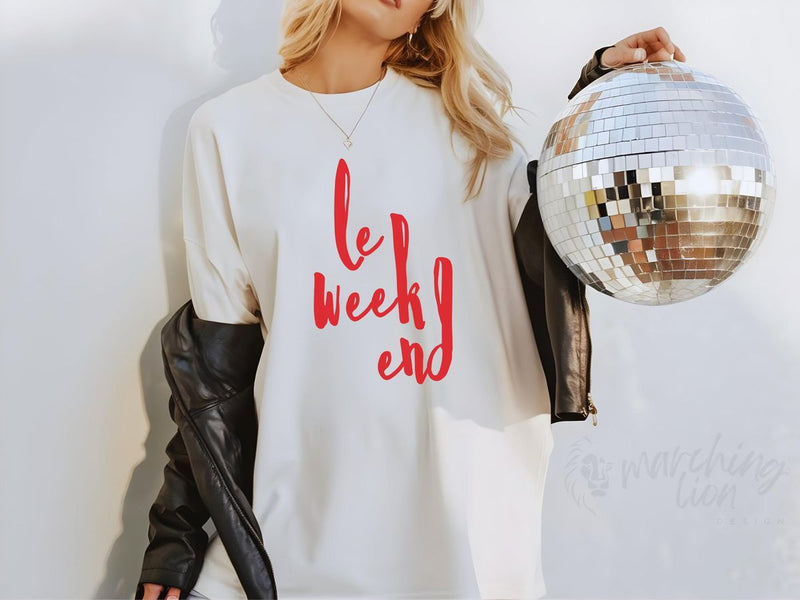 Le Weekend Oversized T Shirt for Women - Front View | House Of Anit
