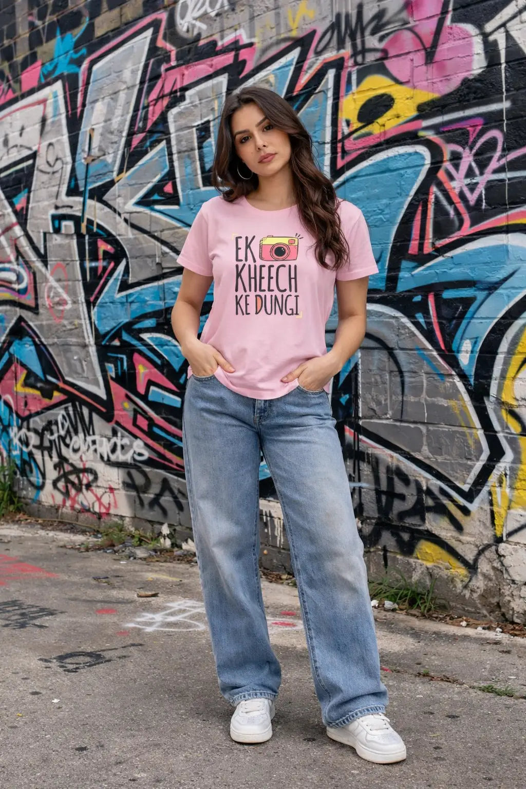Ek Kheech Ke Dungi Printed Women's T-Shirt | Printed t shirt Design women House Of Anit