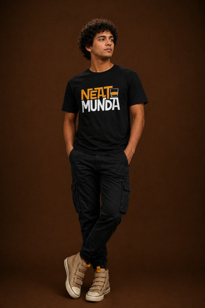 Printed Tshirt Design Neat munda Graphic Print