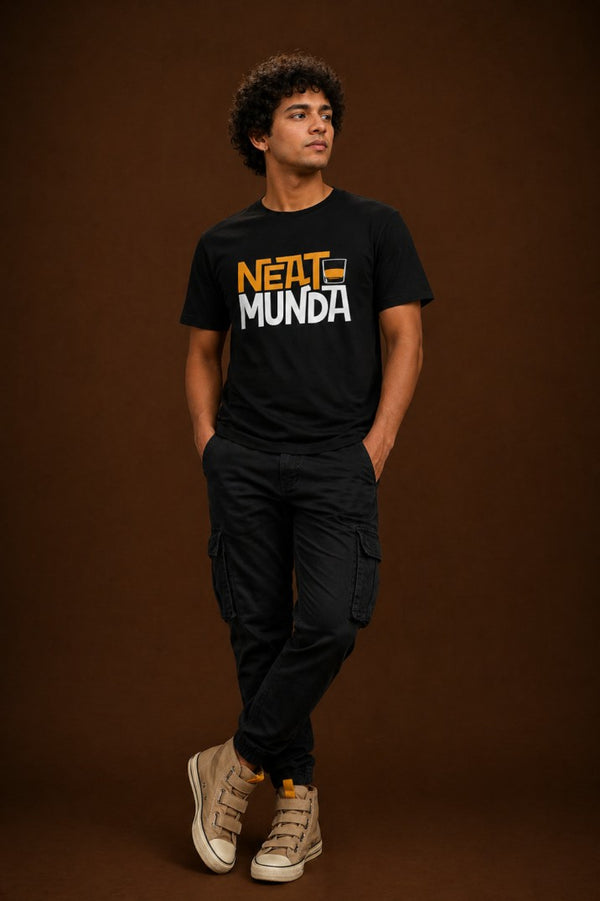Printed Tshirt Design Neat munda Graphic Print