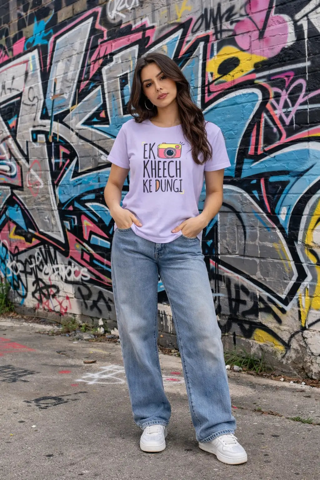 Ek Kheech Ke Dungi Printed Women's T-Shirt | Printed t shirt Design women House Of Anit