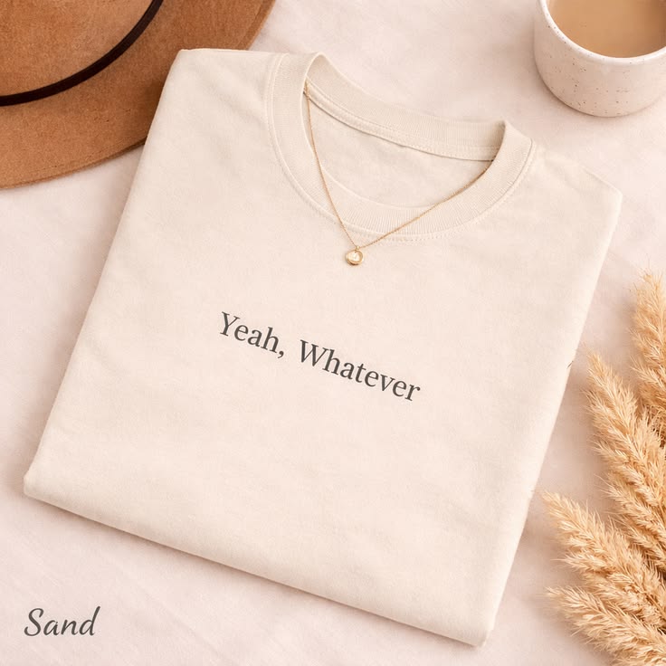 Yeah Whatever Oversized T Shirt for Women - Front View | House Of Anit