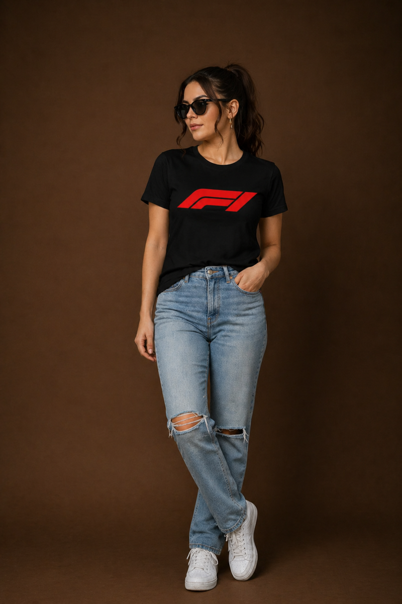 Formula 1 Tshirt for Women | Solid Women's Cotton T-Shirt