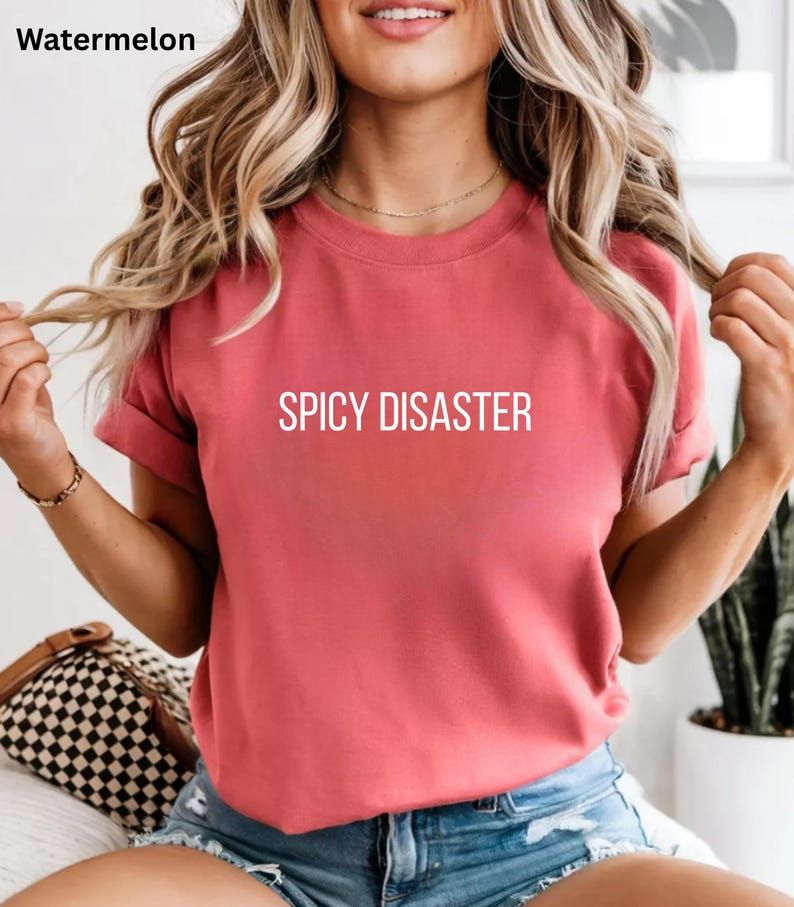Spicy Disaster Oversized T Shirt for Women - Front View | House Of Anit