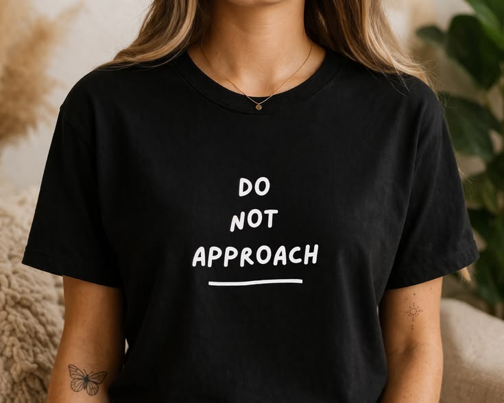 Do Not Approach Oversized T Shirt for Women - Front View | House Of Anit