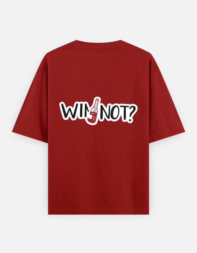 Wine Not Oversized T Shirt for Women - Back View | House Of Anit