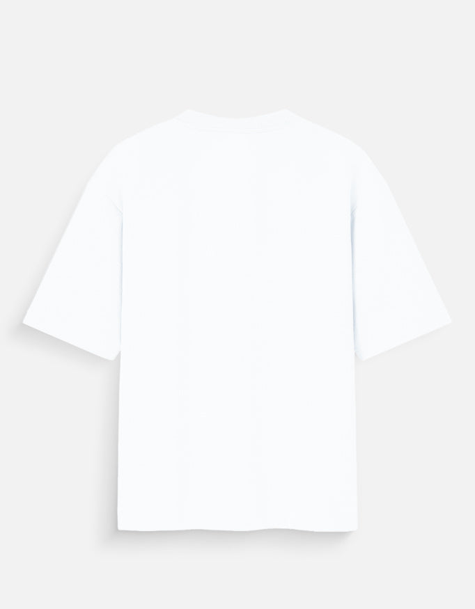 Black Wordmark Oversized T Shirt for Women - Back View | House Of Anit