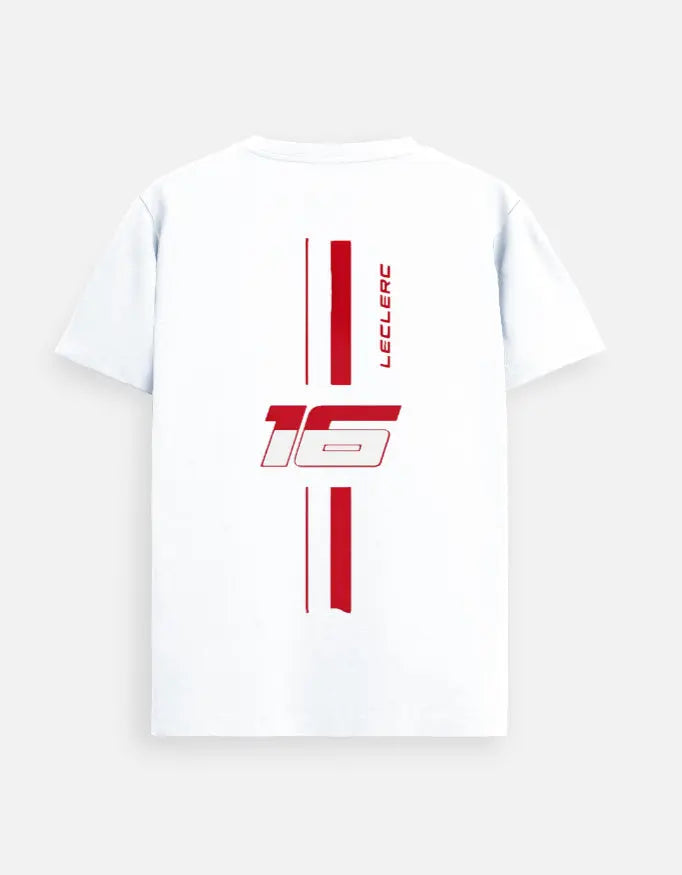 Formula 1 Tshirt Charles Leclerc #16 Premium Cotton| Formula 1 Tee – Back Print | House of Anit