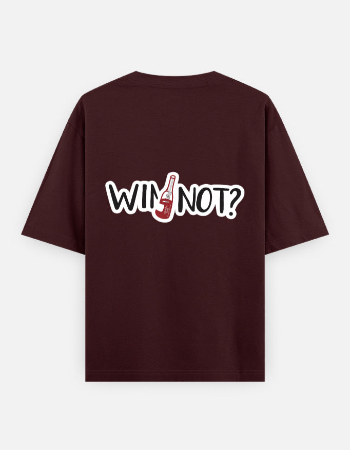 Wine Not Oversized T Shirt for Women - Back View | House Of Anit