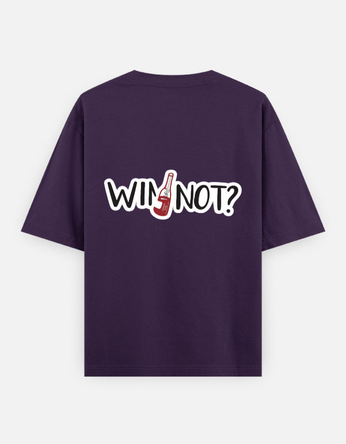 Wine Not Oversized T Shirt for Women - Back View | House Of Anit