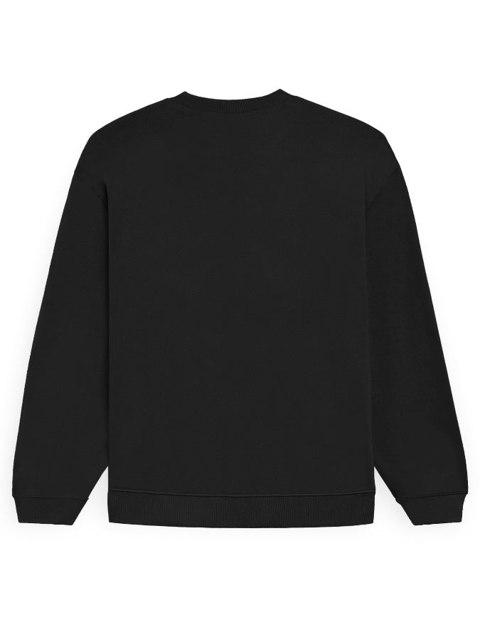 Plain white oversized sweatshirt, back view, no print (view 2)