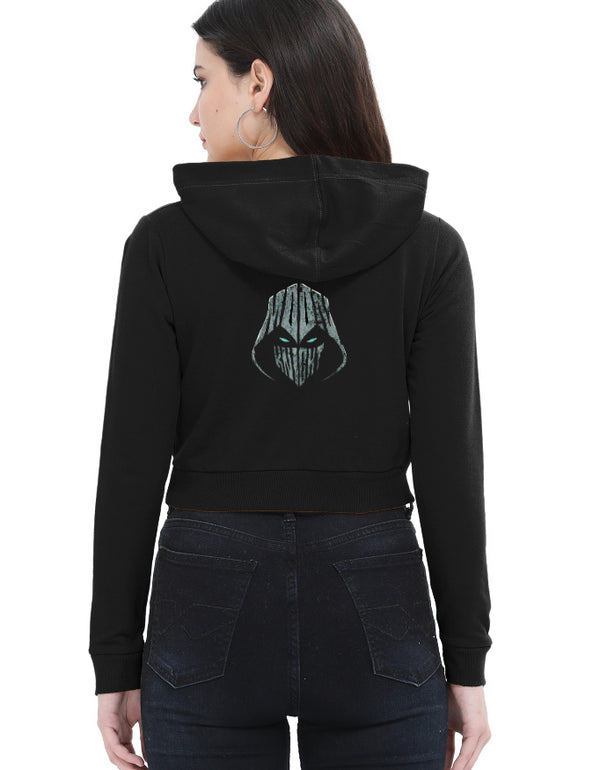 Night Guardian Cropped Hoodie