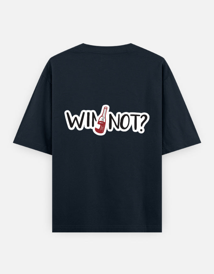 Wine Not Oversized T Shirt for Women - Back View | House Of Anit