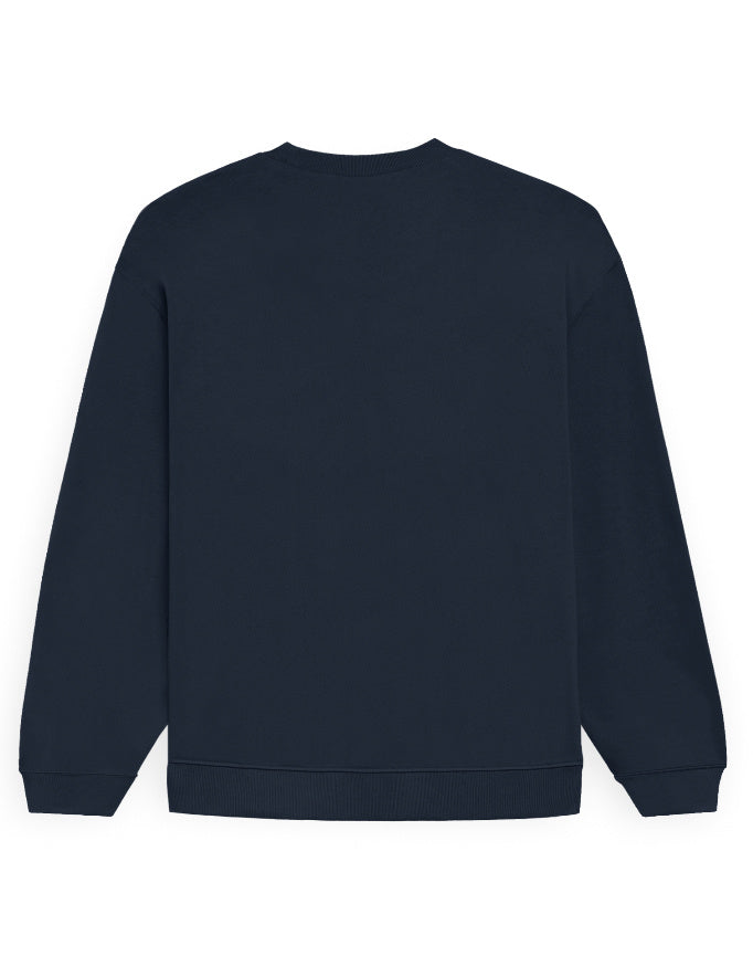 Plain white oversized sweatshirt, back view, no print (view 3)