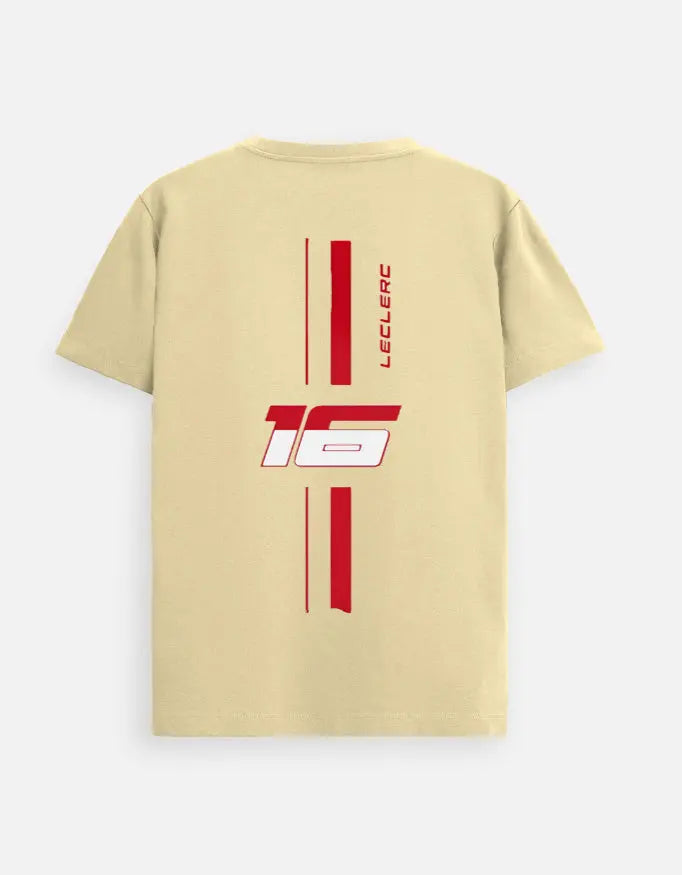 Formula 1 Tshirt Charles Leclerc #16 Premium Cotton| Formula 1 Tee – Back Print | House of Anit