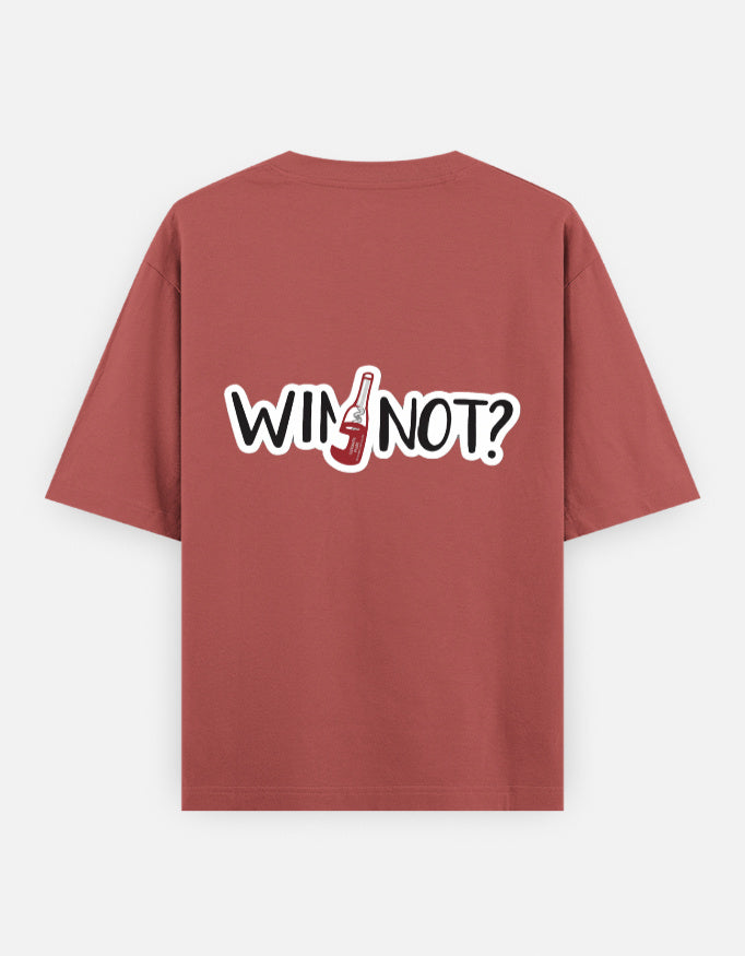 Wine Not Oversized T Shirt for Women - Back View | House Of Anit