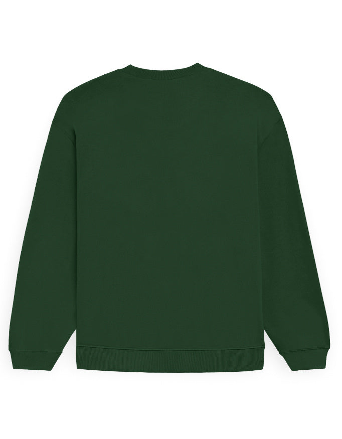 Back view of the Black oversized sweatshirt showing the oversized silhouette and dropped shoulders