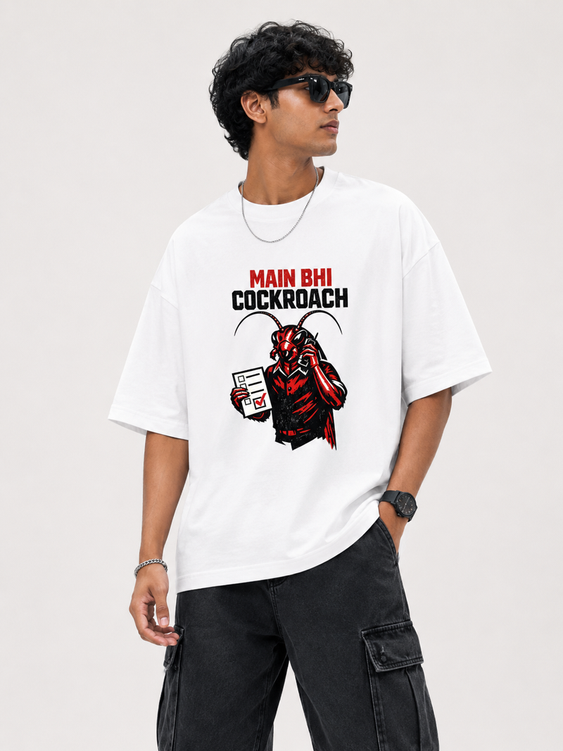 Colony Basic Cockroach Janta Party Oversized Tshirt GenZ Unisex Oversized Tshirt CJP