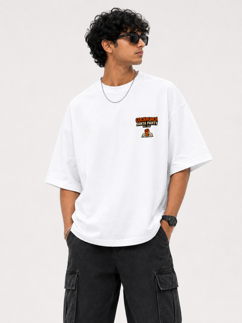 Chronically Online Cockroach Janta Party Oversized Tshirt GenZ Unisex Oversized Tshirt CJP