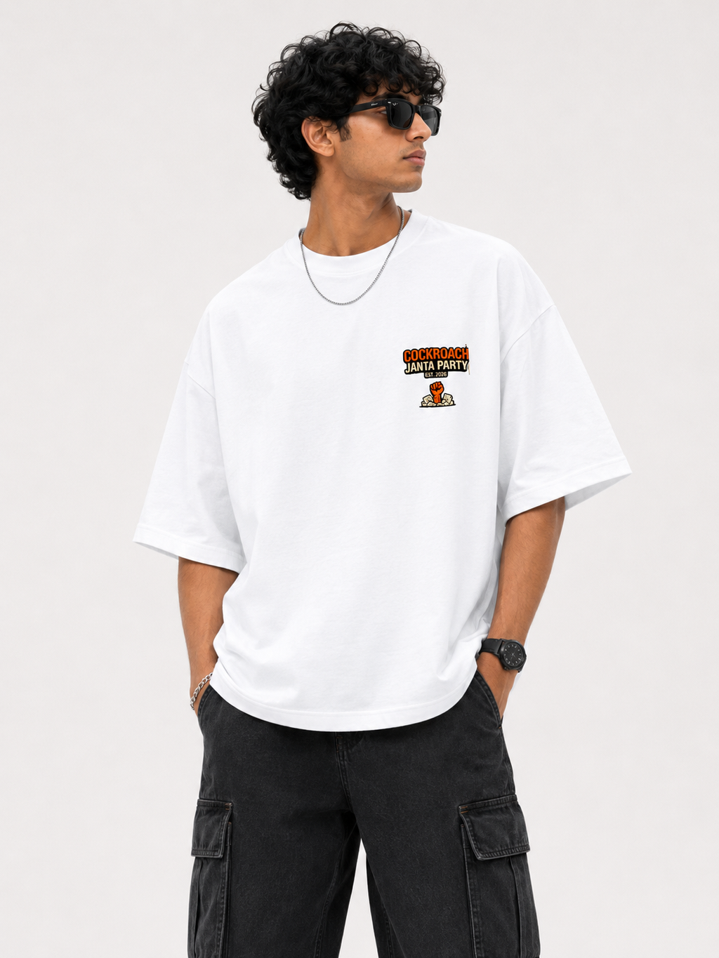Chronically Online Cockroach Janta Party Oversized Tshirt GenZ Unisex Oversized Tshirt CJP