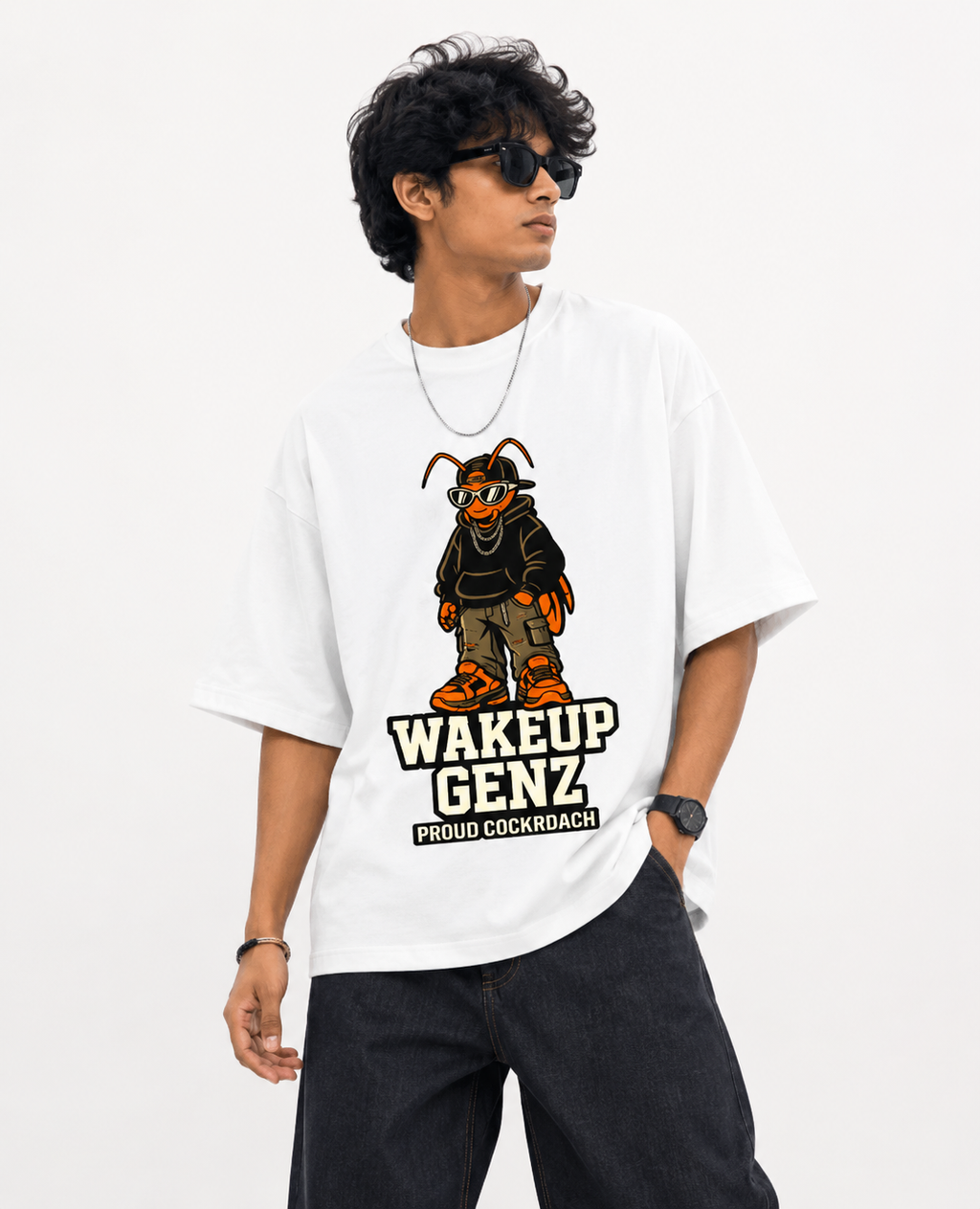 Not A Bug A Feature Cockroach Janta Party Oversized Tshirt GenZ Unisex Oversized Tshirt CJP