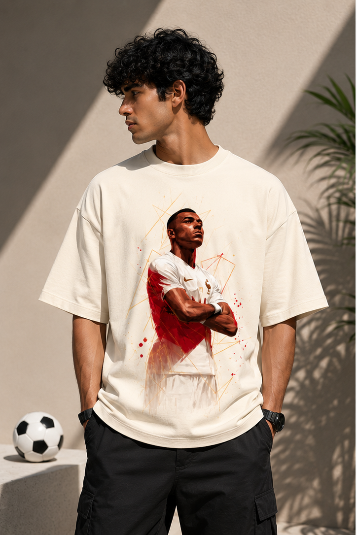 Mbappé France Oversized T-Shirt – Football Fan Graphic Tee India