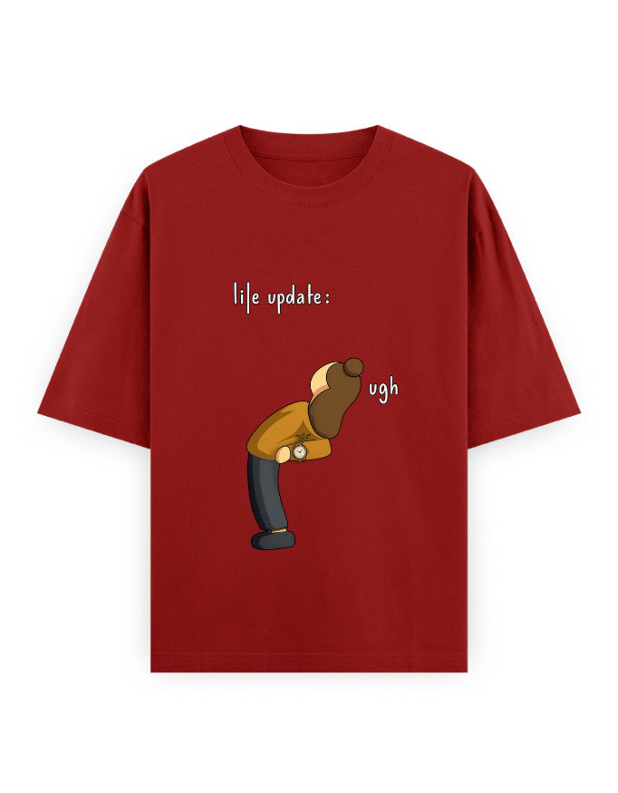 Life Update Ugh Oversized T Shirt for Women - Front View | House Of Anit