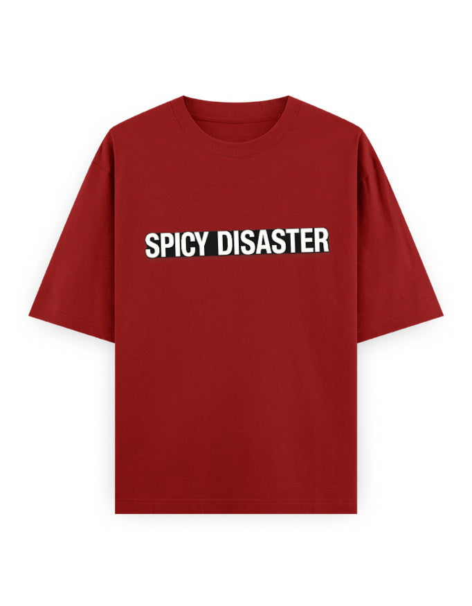 Spicy Disaster Oversized T Shirt for Women - Front View | House Of Anit