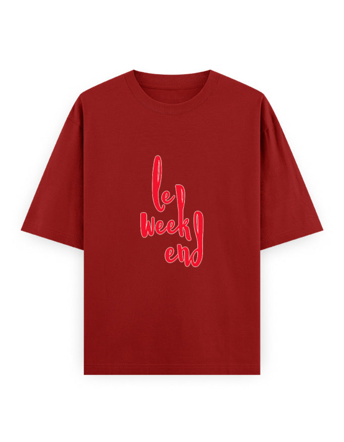 Le Weekend Oversized T Shirt for Women - Front View | House Of Anit