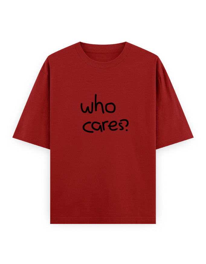 Who Cares Oversized T Shirt for Women - Front View | House Of Anit
