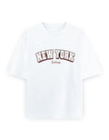 New York Varsity Oversized T Shirt for Women - Front View | House Of Anit