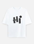 Hi Everything Okay Oversized T Shirt for Women - Front View | House Of Anit