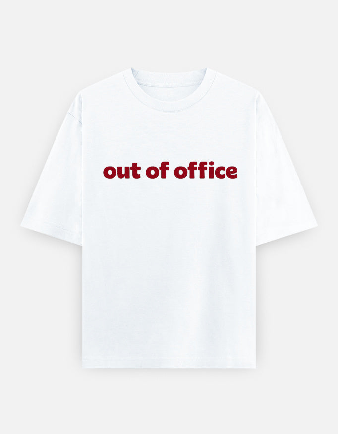 Out Of Office Oversized T Shirt for Women - Front View | House Of Anit