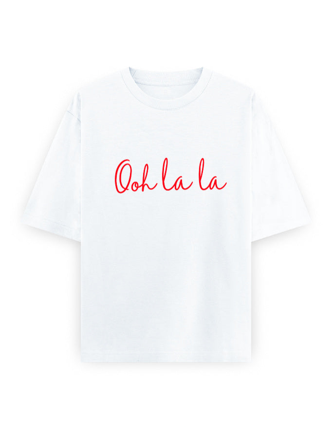 Ooh La La Oversized T Shirt for Women - Front View | House Of Anit