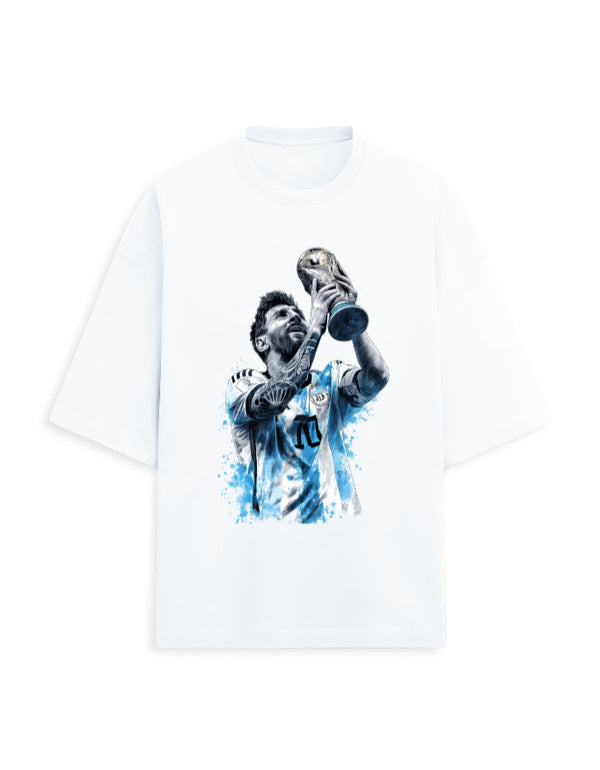 Messi Argentina World Cup Oversized T-Shirt – Football Graphic Tee India
