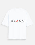 Black Wordmark Oversized T Shirt for Women - Front View | House Of Anit