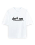 I Dont Care Oversized T Shirt for Women - Front View | House Of Anit