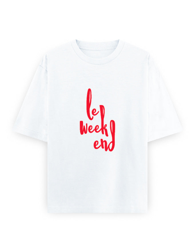 Le Weekend Oversized T Shirt for Women - Front View | House Of Anit