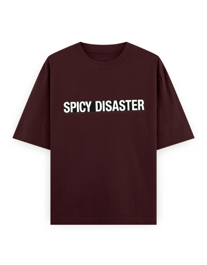 Spicy Disaster Oversized T Shirt for Women - Front View | House Of Anit