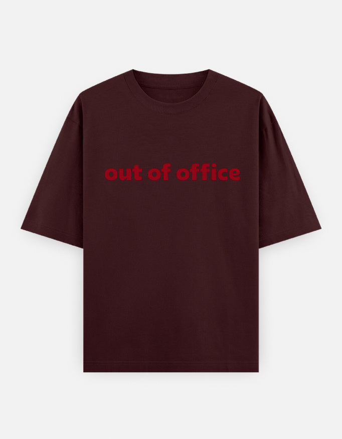 Out Of Office Oversized T Shirt for Women - Front View | House Of Anit