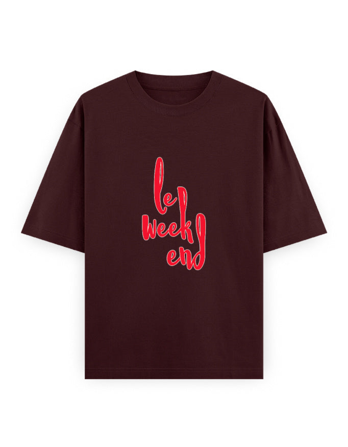 Le Weekend Oversized T Shirt for Women - Front View | House Of Anit
