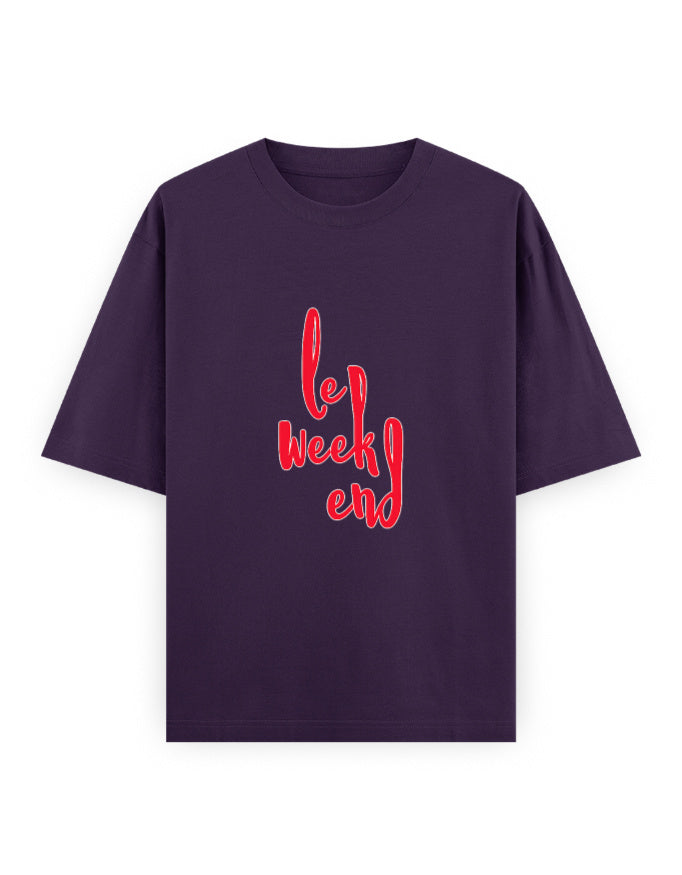 Le Weekend Oversized T Shirt for Women - Front View | House Of Anit
