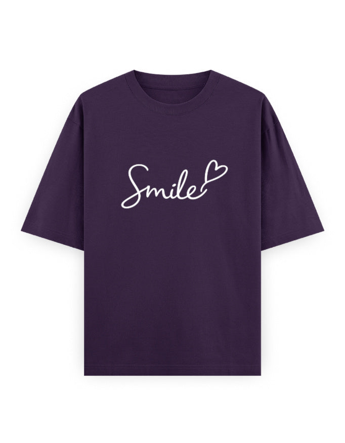 Smile Oversized T Shirt for Women - Front View | House Of Anit