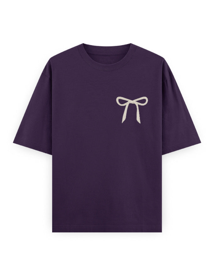 Coquette Bow Oversized T Shirt for Women - Front View | House Of Anit