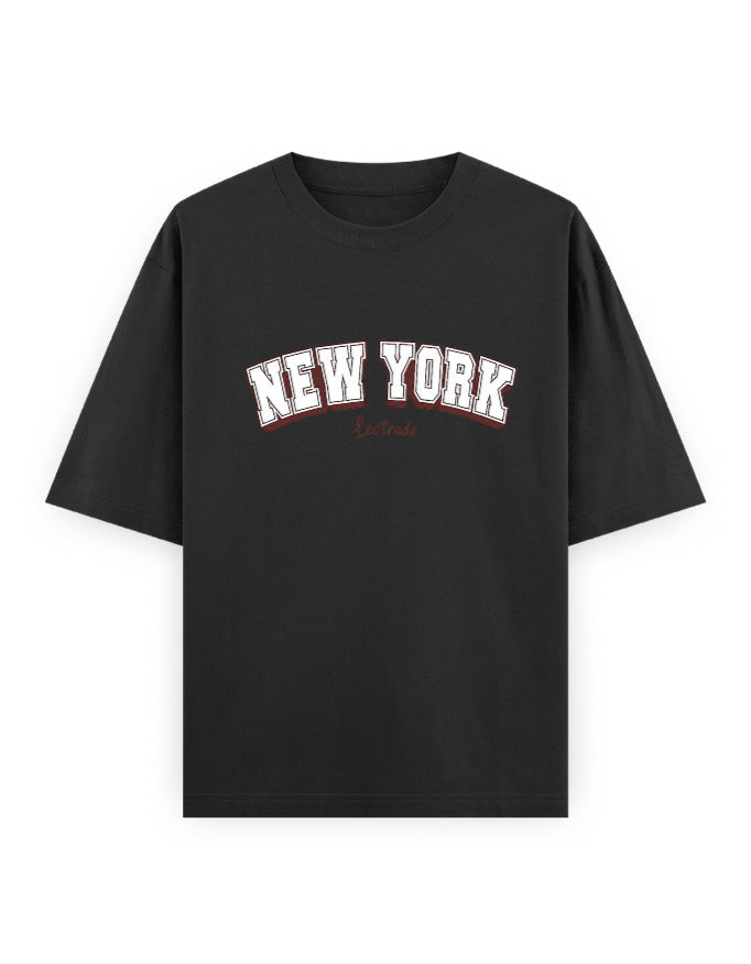 New York Varsity Oversized T Shirt for Women - Front View | House Of Anit