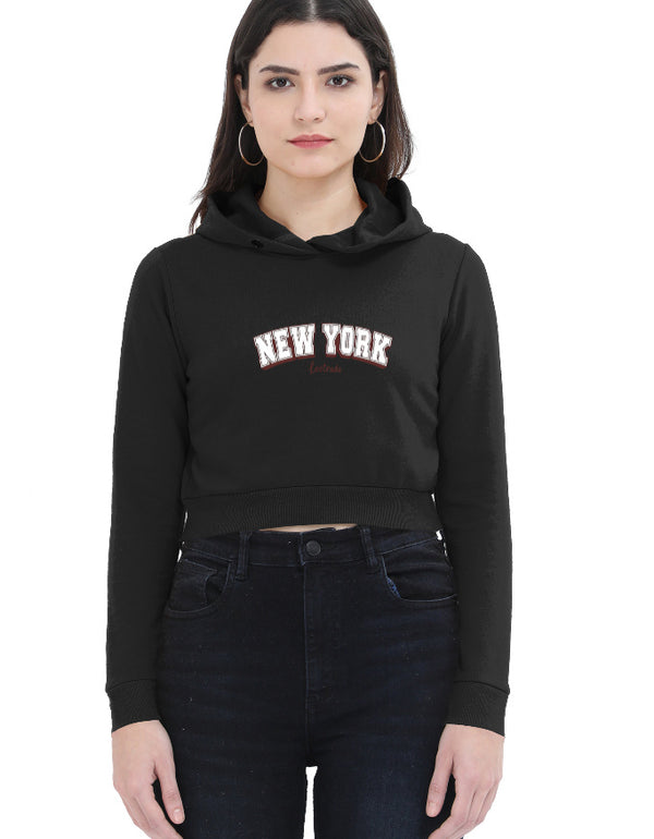 New York Cropped Hoodie